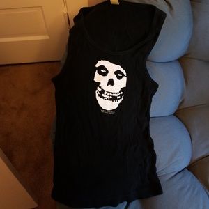 Misfits Ribbed Black Tank